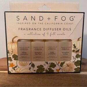 Sand + Fog Fall Pumpkin Home Fragrance Diffuser Oils Set of 4 New in Original